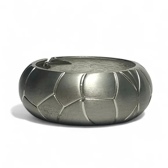 Macys Metal Pattern Wide Bangle Bracelet - Picture 7 of 7